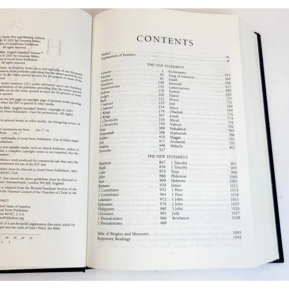 Holy Bible ESV English Standard Version Crossway Blue HC Pew Church Bible 2002‎